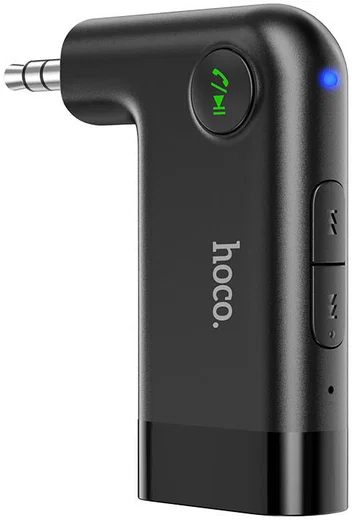 Hoco E53 Bluetooth Audio Receiver met 3.5MM Jack AUX Aansluiting Zwart afbeelding 2