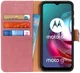 KHAZNEH Motorola G10 / G20 / G30 Hoesje Portemonnee Book Case Roze afbeelding 1