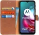 KHAZNEH Motorola G10 / G20 / G30 Hoesje Portemonnee Book Case Bruin afbeelding 1