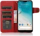 Motorola Moto G100 Hoesje Portemonnee met Drukknoop Sluiting Rood afbeelding 3