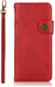 Motorola Moto G100 Hoesje Portemonnee met Drukknoop Sluiting Rood afbeelding 1