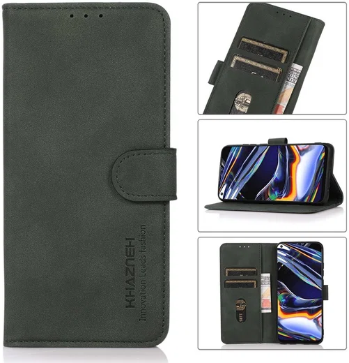 KHAZNEH Motorola Moto G10/G20/G30 Hoesje Retro Wallet Book Case Groen afbeelding 8
