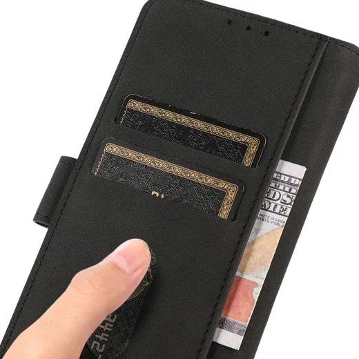 KHAZNEH Motorola Moto G10/G20/G30 Hoesje Retro Wallet Book Case Zwart afbeelding 4
