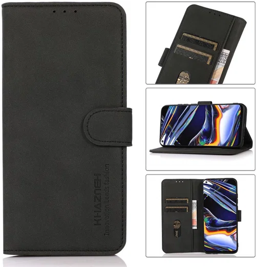 KHAZNEH Motorola Moto G10/G20/G30 Hoesje Retro Wallet Book Case Zwart afbeelding 8