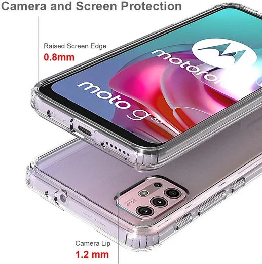 Motorola Moto G10/G20/G30 Hoesje Hybride Armor Back Cover Transparant afbeelding 4