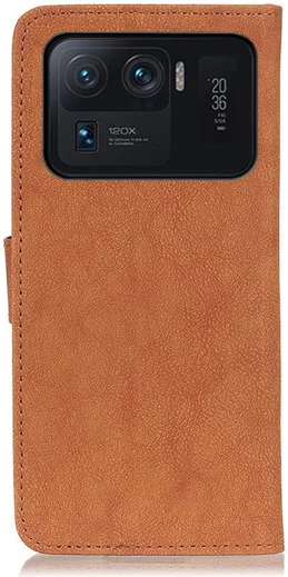 KHAZNEH Xiaomi Mi 11 Ultra Hoesje Portemonnee met Stand Bruin afbeelding 3