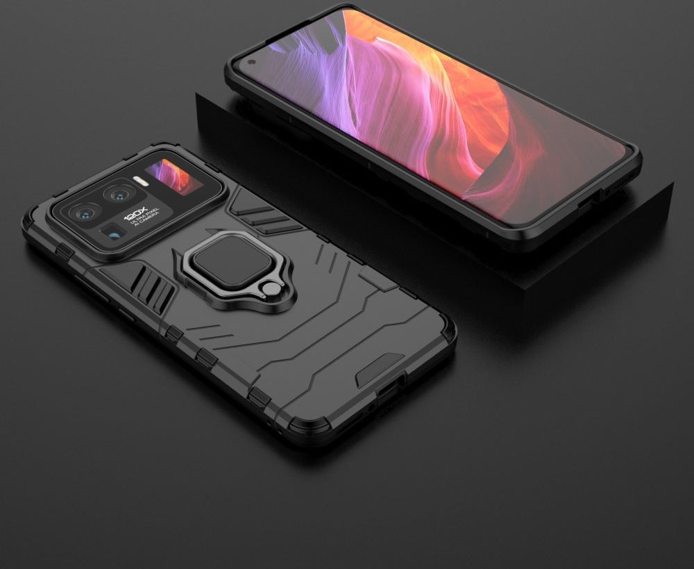 Xiaomi Mi 11 Ultra Hoesje Metalen Magnetische Ring Kickstand Zwart afbeelding 10