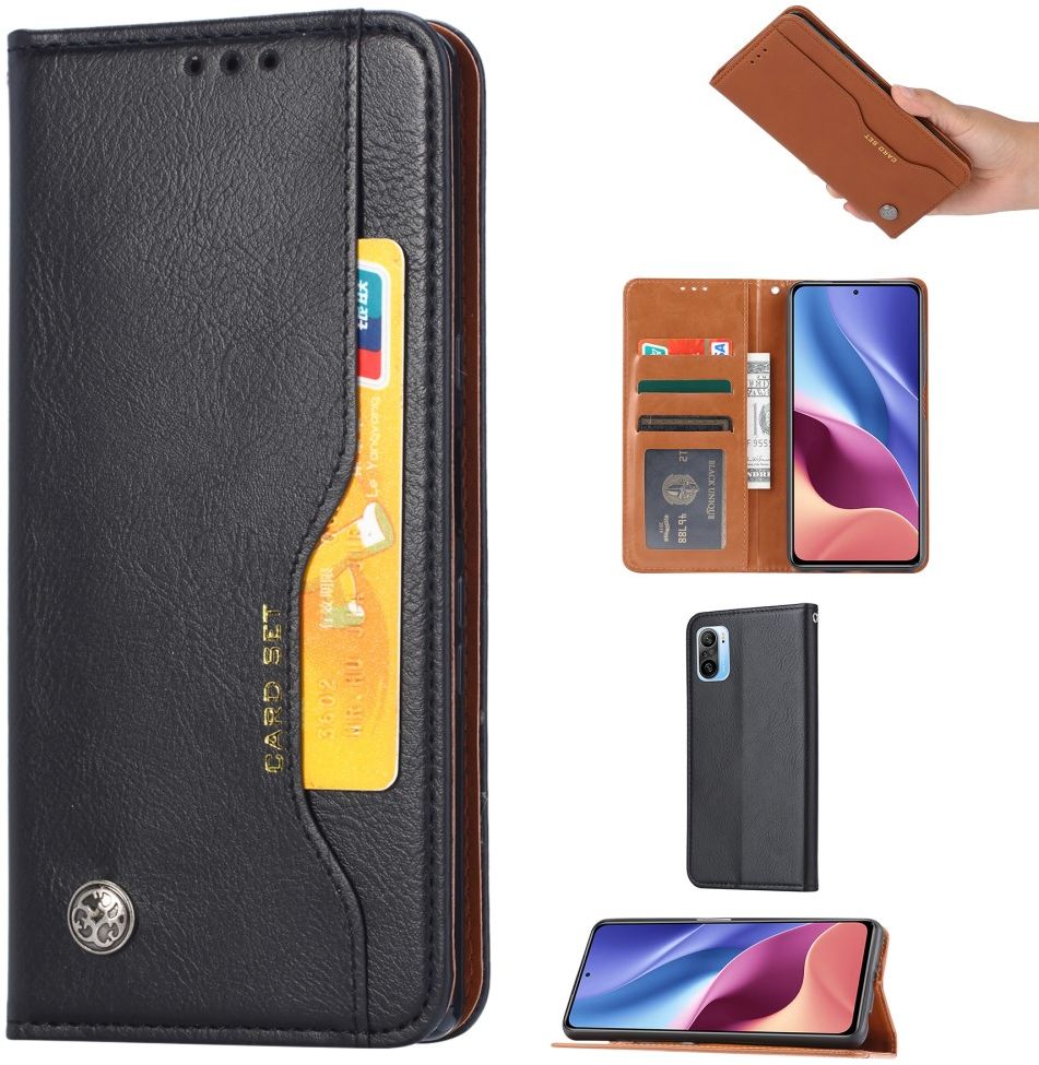 Xiaomi Poco F3 / Mi 11i Portemonnee Hoesje Bookcase Zwart afbeelding 7