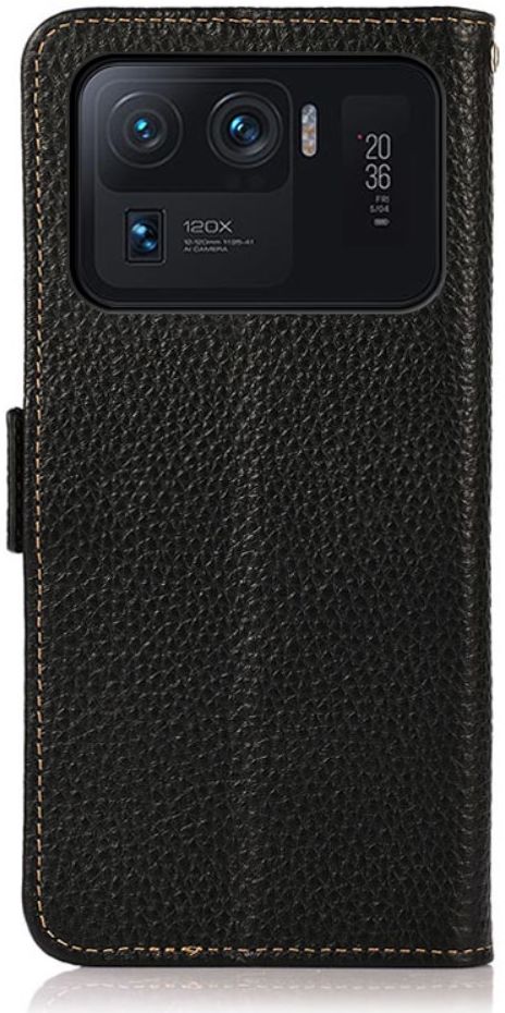 KHAZNEH Xiaomi Mi 11 Ultra Hoesje Portemonnee Echt Leer Zwart afbeelding 7