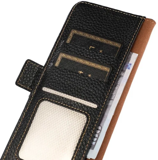 KHAZNEH Xiaomi Mi 11 Ultra Hoesje Portemonnee Echt Leer Zwart afbeelding 6