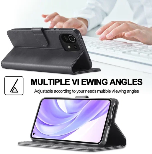 LC.IMEEKE Xiaomi Mi 11 Lite 4G/5G (NE) Hoesje Wallet Book Case Zwart afbeelding 8