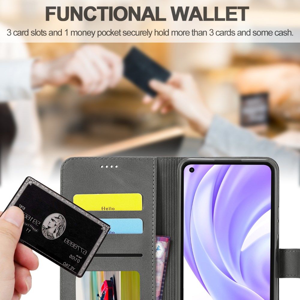 LC.IMEEKE Xiaomi Mi 11 Lite 4G/5G (NE) Hoesje Wallet Book Case Zwart afbeelding 5