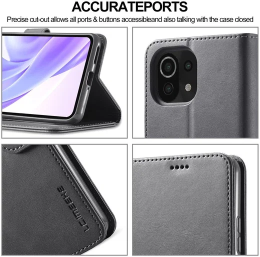 LC.IMEEKE Xiaomi Mi 11 Lite 4G/5G (NE) Hoesje Wallet Book Case Zwart afbeelding 6