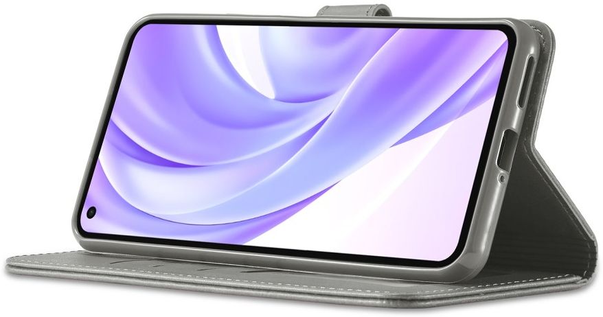 LC.IMEEKE Xiaomi Mi 11 Lite 4G/5G (NE) Hoesje Wallet Book Case Grijs afbeelding 12
