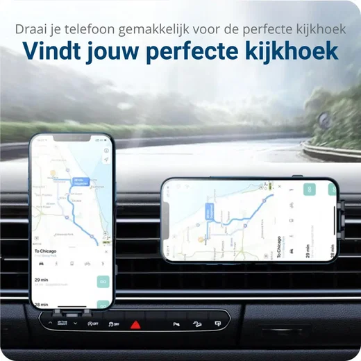 Magnetische MagSafe Houder - Auto Ventilatierooster - 360° Verstelbaar - Zwart afbeelding 10