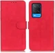 KHAZNEH Oppo A54 5G Hoesje Hoesje Retro Wallet Book Case Rood afbeelding 2