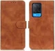 KHAZNEH Oppo A54 5G Hoesje Hoesje Retro Wallet Book Case Bruin afbeelding 3