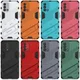 Oppo A74 4G Hoesje Hybride Back Cover met Kickstand Zwart afbeelding 9