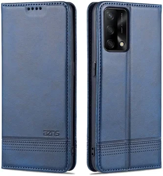 AZNS Oppo A74 4G Hoesje Portemonnee Book Case Kunstleer Blauw
