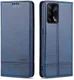 AZNS Oppo A74 4G Hoesje Portemonnee Book Case Kunstleer Blauw afbeelding 1
