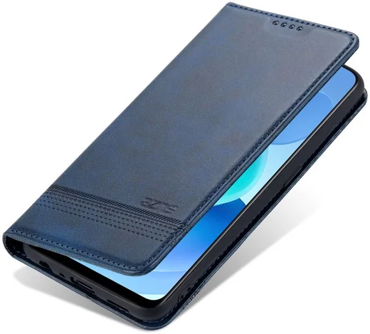 AZNS Oppo A74 4G Hoesje Portemonnee Book Case Kunstleer Blauw afbeelding 2