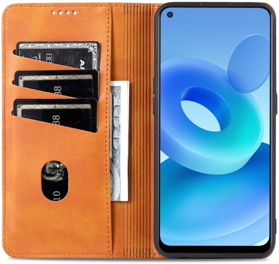 AZNS Oppo A74 4G Hoesje Portemonnee Book Case Kunstleer Blauw afbeelding 7