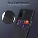 Oppo A54 5G / A74 5G Hoesje met Kaartsleuf Back Cover Zwart afbeelding 4