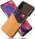 Oppo A54 5G / A74 5G Hoesje met Kaartsleuf Back Cover Oranje afbeelding 1