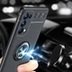 Oppo A74 5G Hoesje Metalen Magnetische Ring Kickstand Zwart afbeelding 10