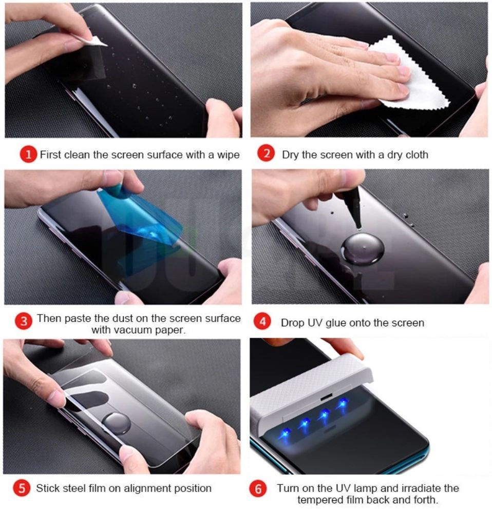 Samsung Galaxy S20 Screen Protector Tempered UV Glass Full Cover afbeelding 6