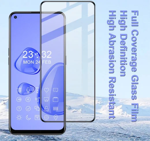 IMAK Oppo Find X3 Lite / Reno5 Volledig Dekkend Tempered Glass afbeelding 4
