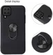Samsung Galaxy A12 Hoesje met Metalen Magnetische Ring Kickstand Zwart afbeelding 6