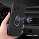 Samsung Galaxy A12 Hoesje met Metalen Magnetische Ring Kickstand Zwart afbeelding 8