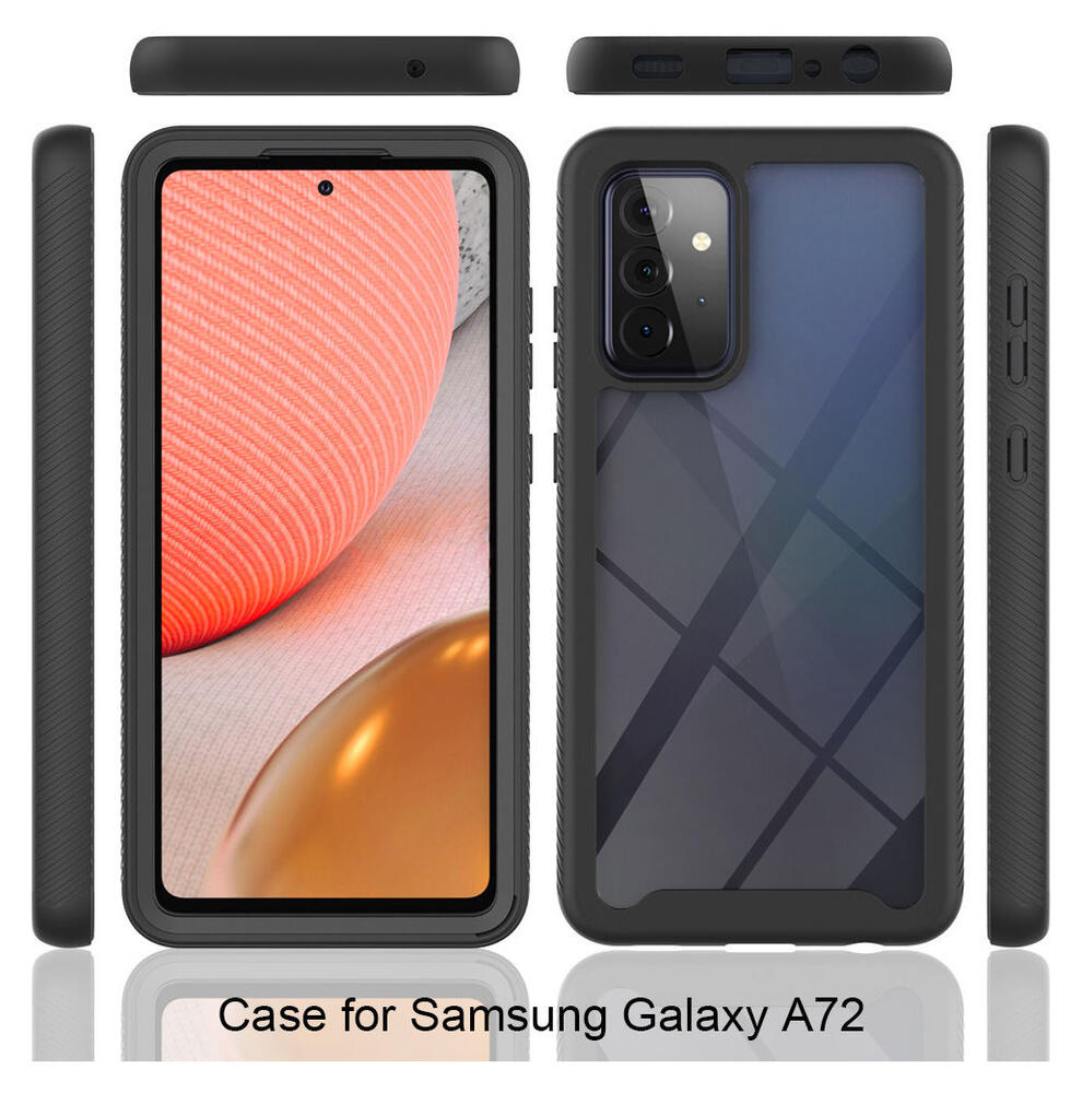 Samsung Galaxy A72 Hoesje Volledig Schokbestendig Hybride Cover Zwart afbeelding 7
