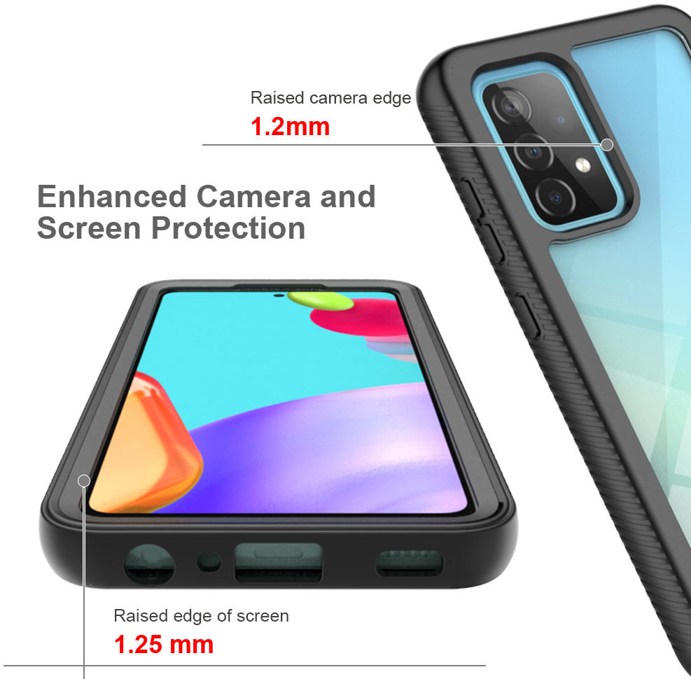 Samsung Galaxy A52 / A52S Hoesje Volledig Schokbestendig Cover Zwart afbeelding 5