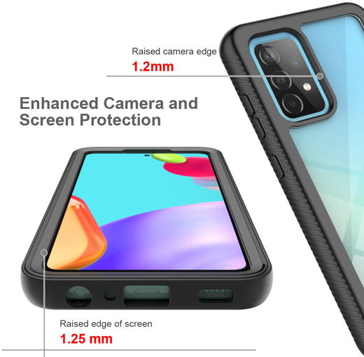 Samsung Galaxy A52 / A52S Hoesje Volledig Schokbestendig Cover Zwart afbeelding 5