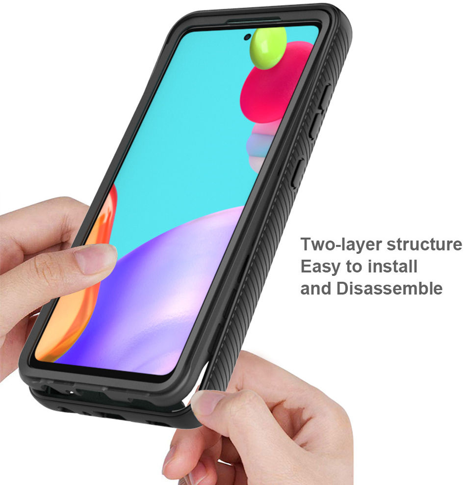 Samsung Galaxy A52 / A52S Hoesje Volledig Schokbestendig Cover Zwart afbeelding 6