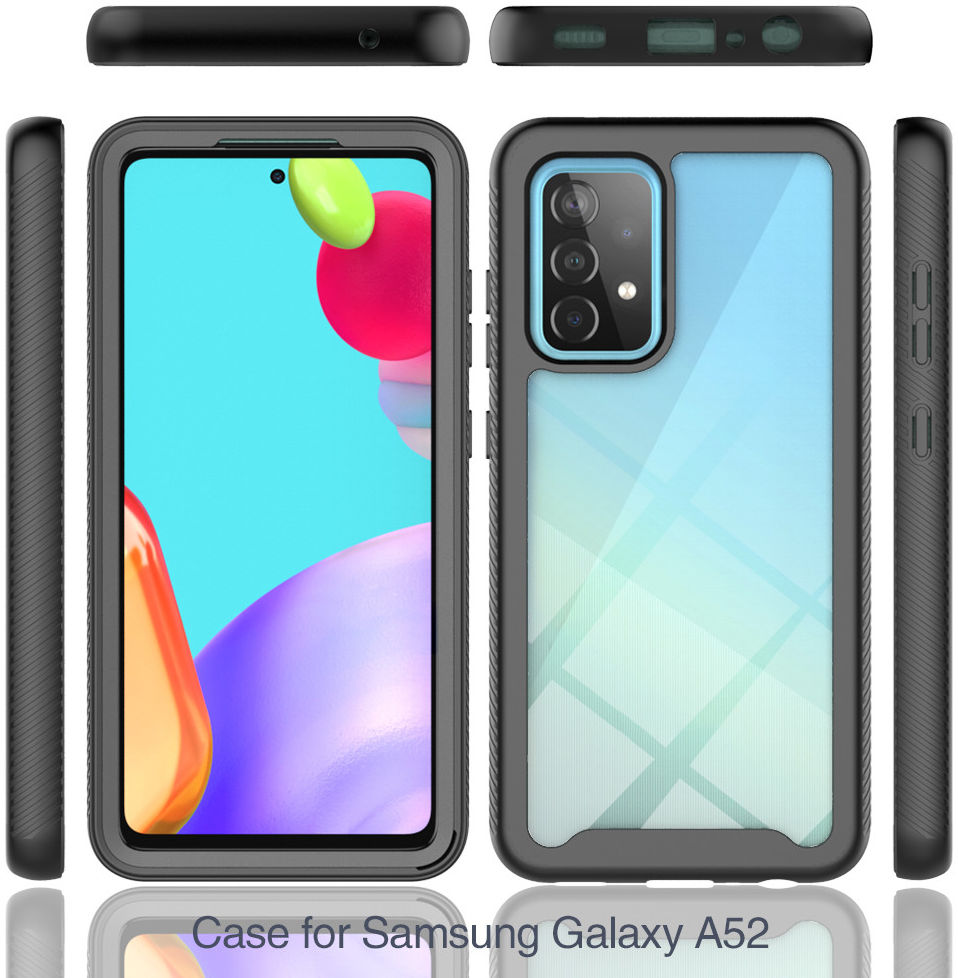 Samsung Galaxy A52 / A52S Hoesje Volledig Schokbestendig Cover Zwart afbeelding 7