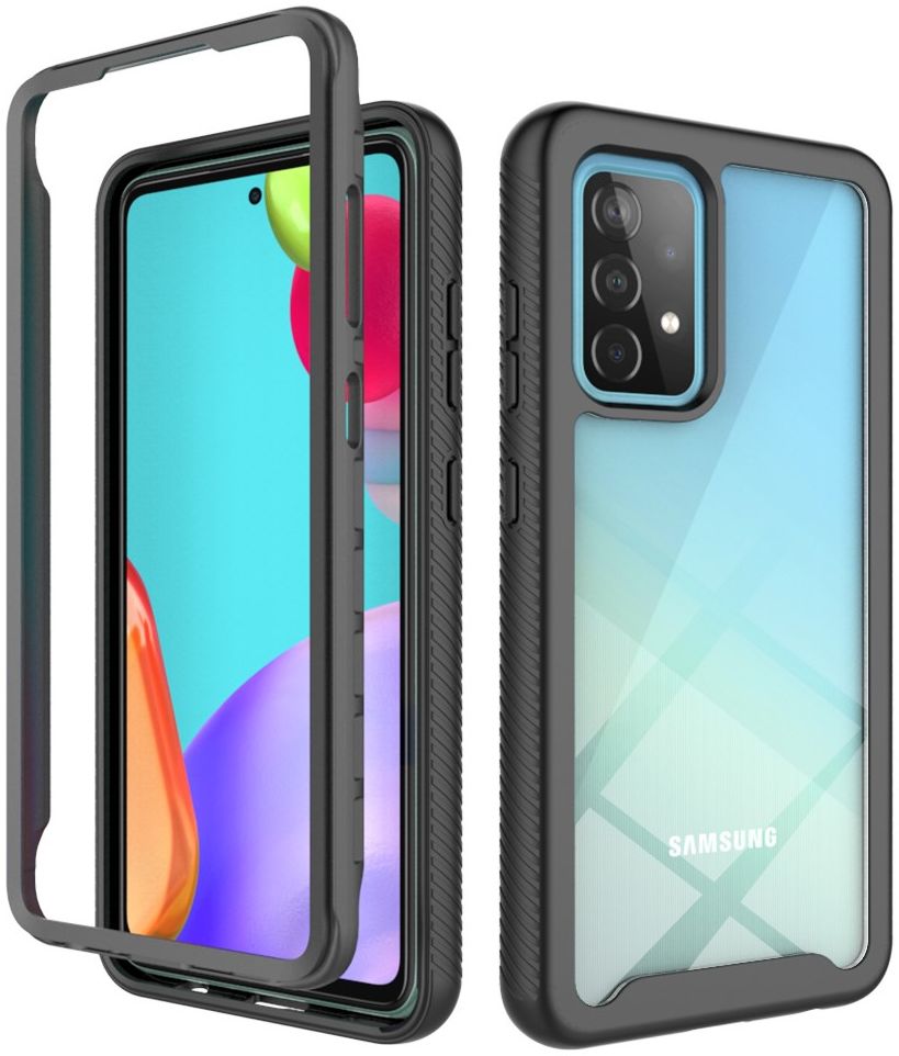 Samsung Galaxy A52 / A52S Hoesje Volledig Schokbestendig Cover Zwart afbeelding 1