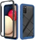 Samsung Galaxy A02s Hoesje Volledig Schokbestendig Hybride Cover Blauw afbeelding 1