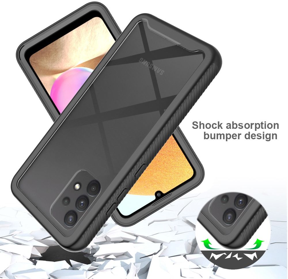 Samsung Galaxy A32 4G Hoesje Volledig Schokbestendig Cover Zwart afbeelding 2