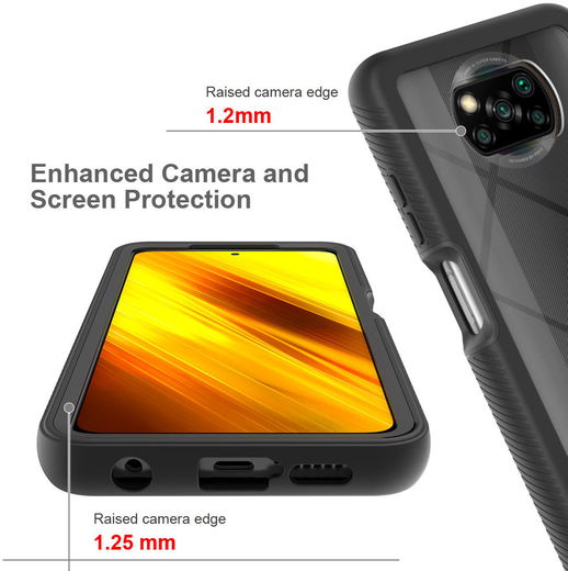Xiaomi Poco X3 / X3 Pro Hoesje Volledig Schokbestendig Cover Zwart afbeelding 5