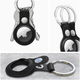 Rosso Element Apple AirTag Sleutelhanger Kunstleer Hoesje Zwart afbeelding 2