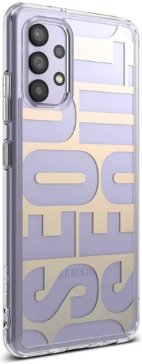 Ringke Fusion Samsung Galaxy A32 4G Hoesje Seoul Print Transparant afbeelding 1