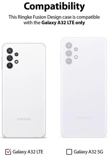Ringke Fusion Samsung Galaxy A32 4G Hoesje Seoul Print Transparant afbeelding 11