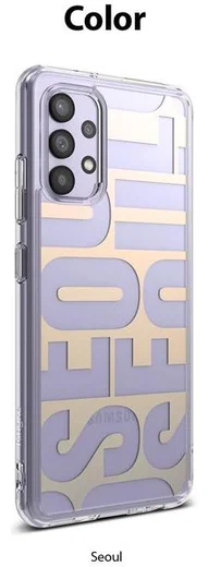 Ringke Fusion Samsung Galaxy A32 4G Hoesje Seoul Print Transparant afbeelding 3