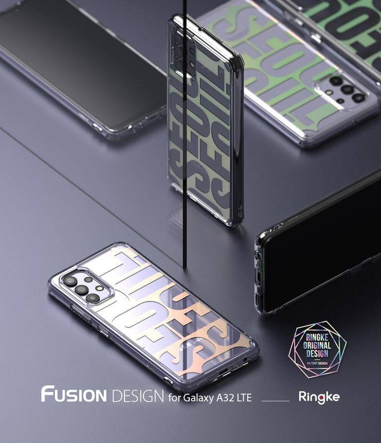 Ringke Fusion Samsung Galaxy A32 4G Hoesje Seoul Print Transparant afbeelding 4