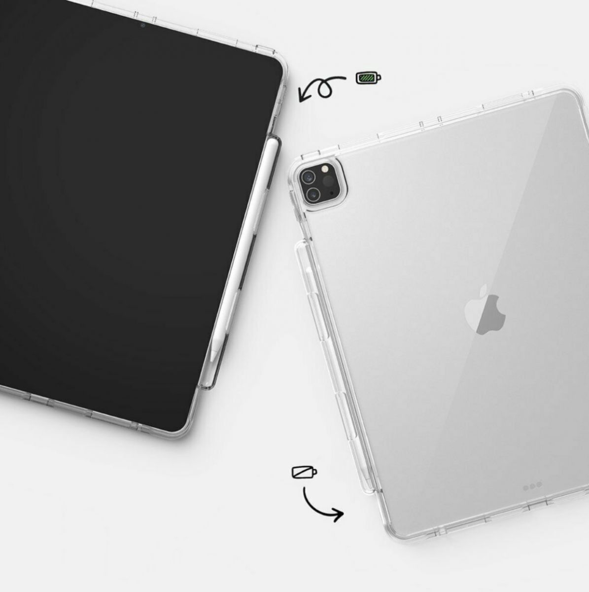 Ringke Fusion Apple iPad Pro 12.9 (2021) Hoes Transparant afbeelding 9