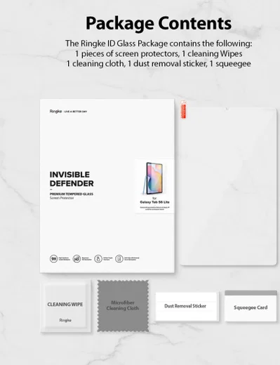 Ringke ID Samsung Galaxy Tab S6 Lite Tempered Glass Screen Protector afbeelding 10