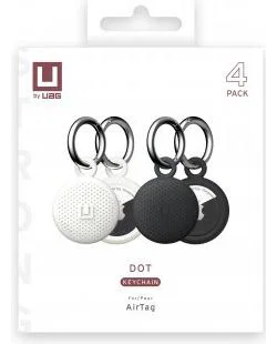 Urban Armor Gear [U] Apple AirTag Sleutelhanger 4-Pack Zwart/Wit afbeelding 6